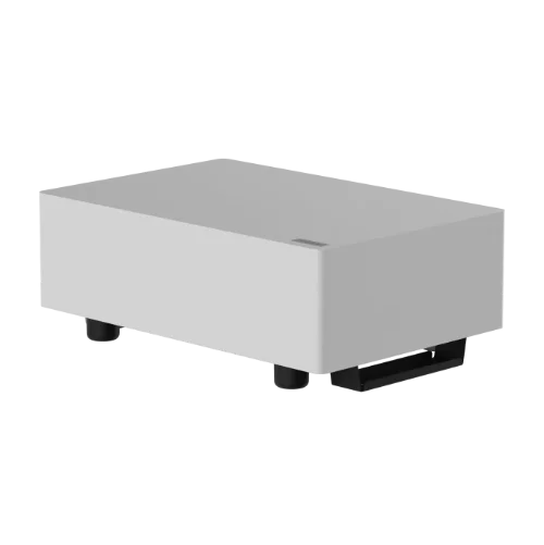 Spottune Sub i hvit – trådløs subwoofer for fyldig og dyp bass i kommersielle miljøer