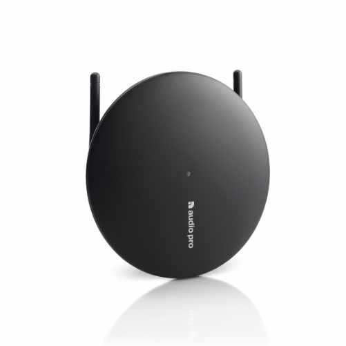 Audio Pro TX-1 svart – Trådlös ljudsändare för kommersiella högtalarsystem i butiker, caféer och offentliga miljöer